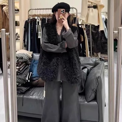 慵懒风毛绒马甲外套女2025冬季