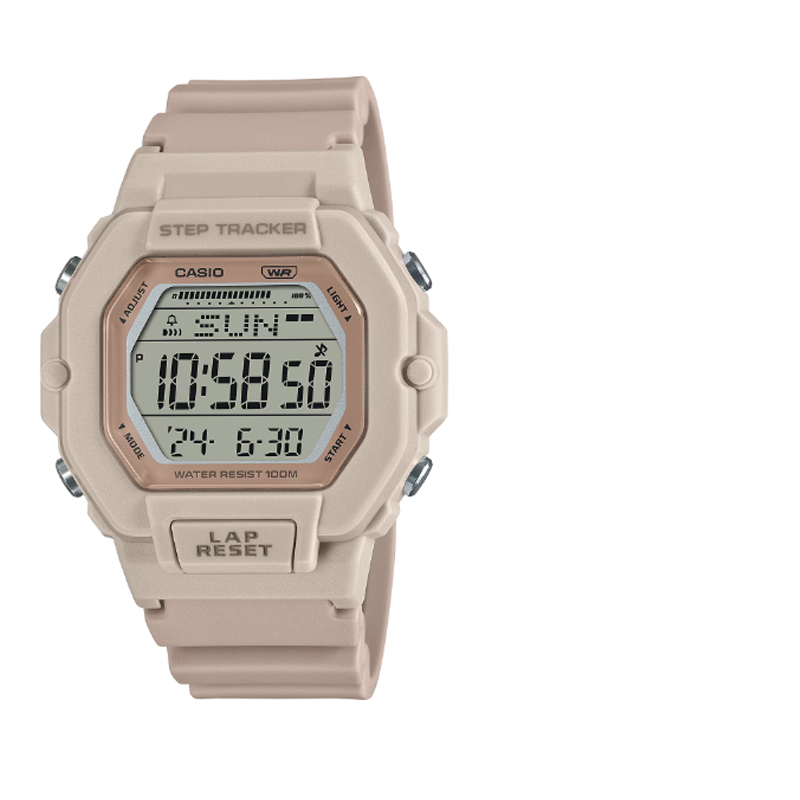 CASIO卡西欧小方块电子表女士多功能运动防水手表中性