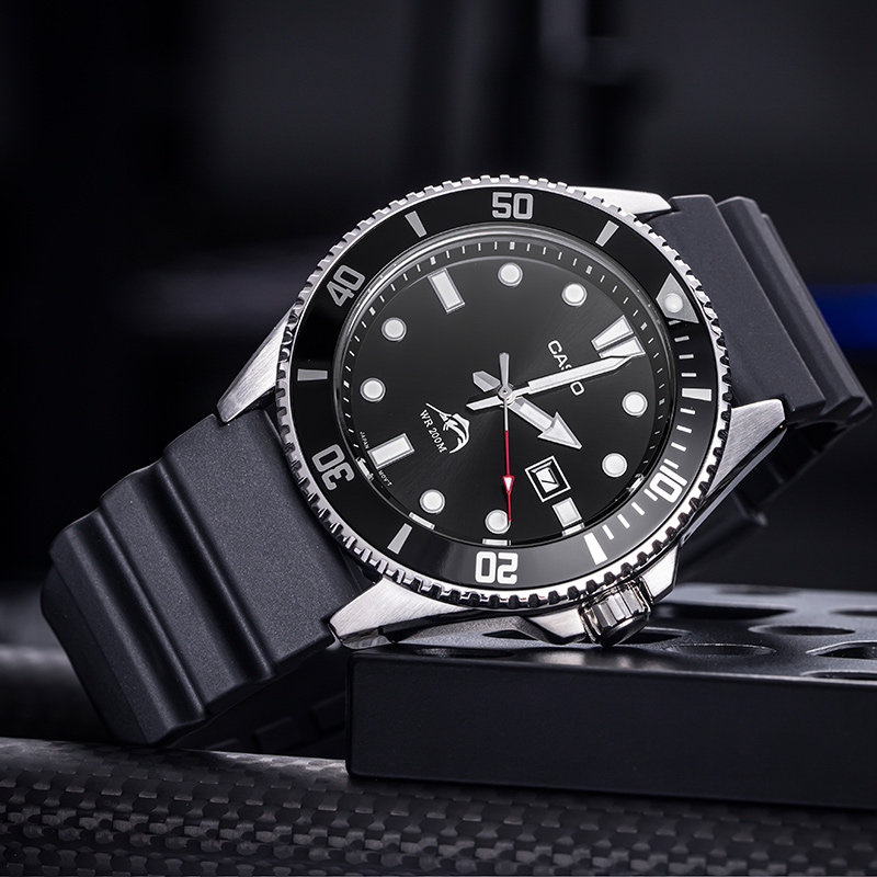 casio卡西欧剑鱼比尔盖茨同款潜水夜光石英男手表mdv-106-1a 107