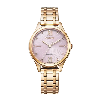 西铁城光动能间金涟漪纹表盘