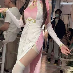 王者荣耀貂蝉同人旗袍cosplay服装 新中式改良高开叉古风女装全套