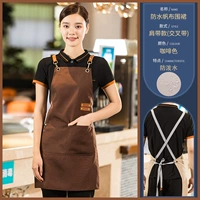 YL-226 холщовый водонепроницаемый фартук темно-кофейный