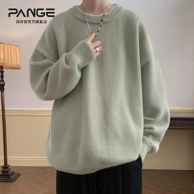 毛衣男宽松慵懒风加绒厚打底衫