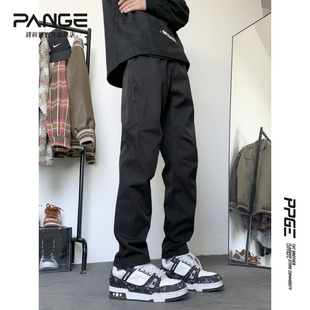 美式弯刀冲锋裤男款春秋户外运动登山工装裤子潮牌防风防水休闲裤