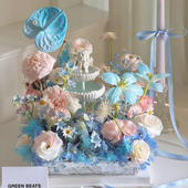 许愿池花盒鲜花速递生日北京上海广州深圳成都武汉青岛天津重庆送