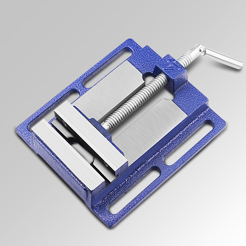 工业级美式平口钳铸铁木工钳小型平口台钳精密台钻简易固定夹具