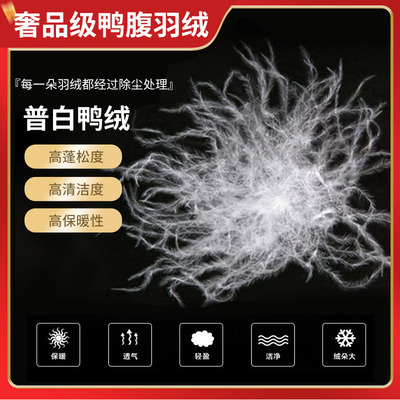 散装羽绒90大朵白鸭绒95白鹅绒羽绒服羽绒被枕头填充物原料羽绒毛
