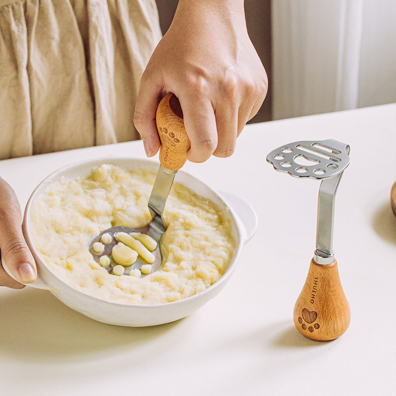 树可小熊土豆压泥器婴儿宝宝辅食工具模具全套捣碎按压捣泥勺漏勺