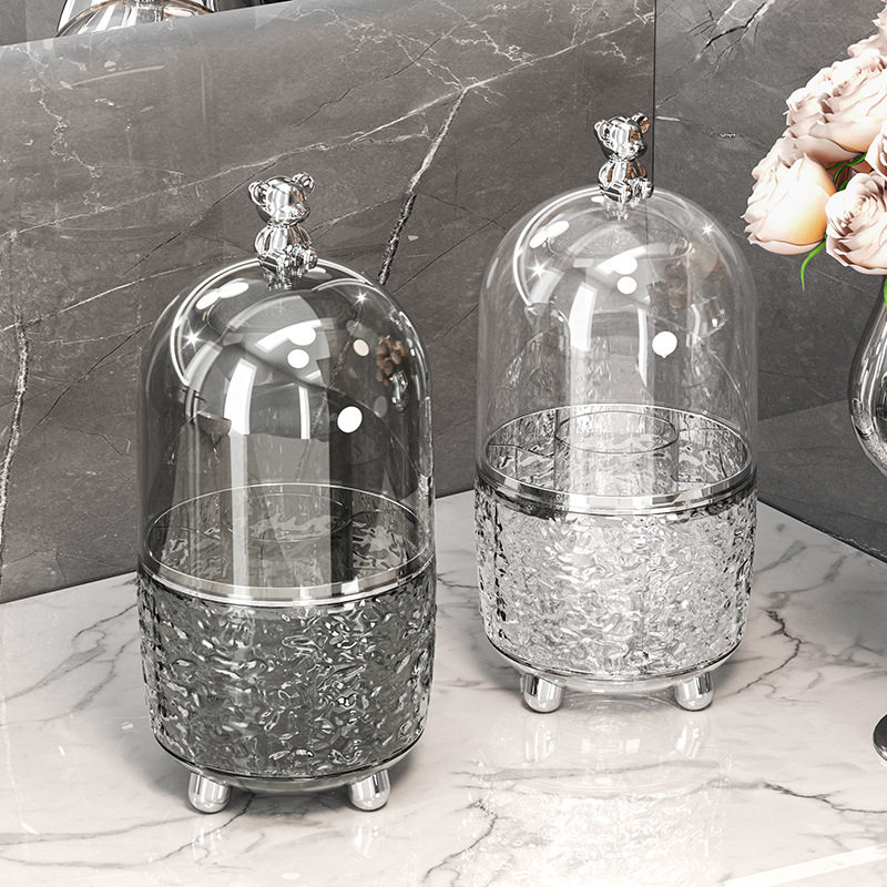 高颜值化妆刷收纳筒可旋转化妆品收纳盒梳妆台口红眼影桌面收纳筒