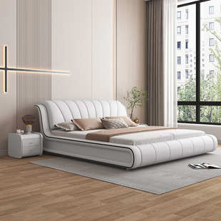 现代简约床卧室大床1.8米双人床1.5米皮床软包床软体大床168