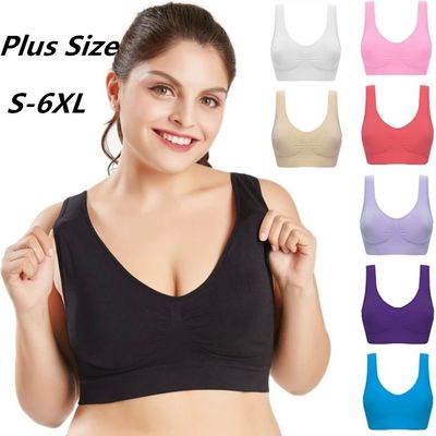 S-6XL Women Sports Bra Fitness Running Vest Gym Workout
