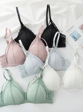 Floral Lace Bras for Women Sexy Lingerie Beauty Back Deep V