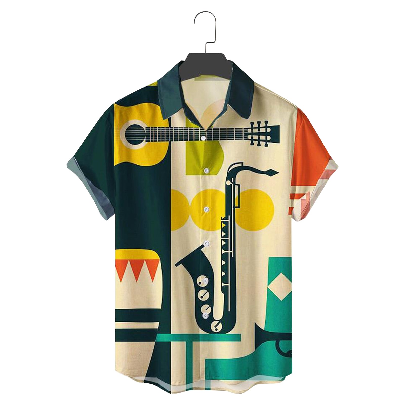 2022 Men's Shirts Men Hawaiian Casual One Button Shirts