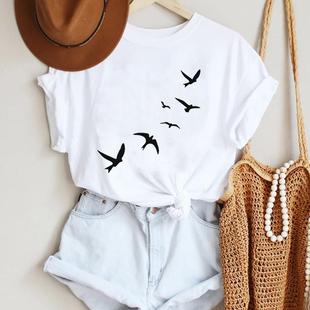 Lovely Cute Style Women Trend Bird Cartoon New 90s Fashion