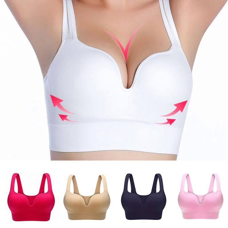Women Wireless Sports Bra Fitness Running Vest Gym Workout