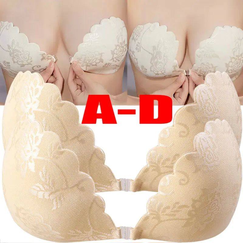 Lace Push Up Invisible Bra Women Adhesive Strapless