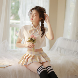 2026秋冬学生可爱蕾丝短裙百褶裙文胸女性jk制服激情套装清纯诱惑