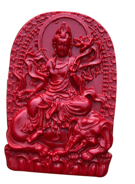 原色朱砂十二生肖龙蛇本命佛吊坠男女转运普贤菩萨守护神红色