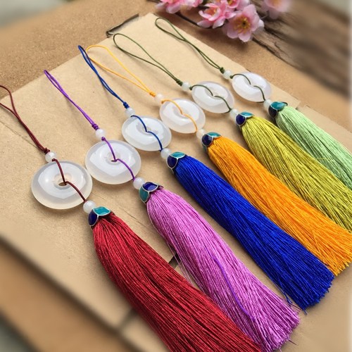 原创玛瑙玉髓古风玉佩平安扣流苏腰佩禁步古典饰品汉服旗袍配饰