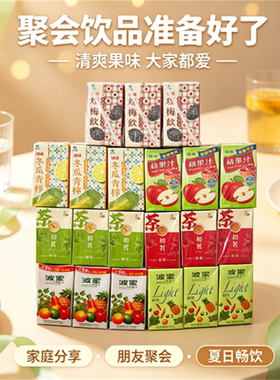 台湾进口饮料波蜜果菜汁还原蔬果汁苹果汁冬瓜茶青柠茶红茶绿茶