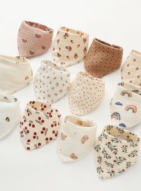 Baby Bibs Bandana Muslin Drooling Bib for Infant 0-1Year Bab