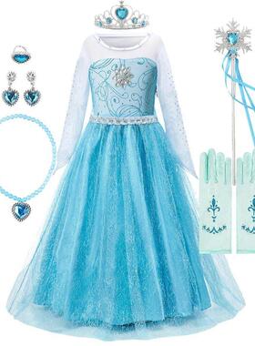 3 4 5 6 7 8 9 10 Years Children Princess Dress Kids Elsa Cos