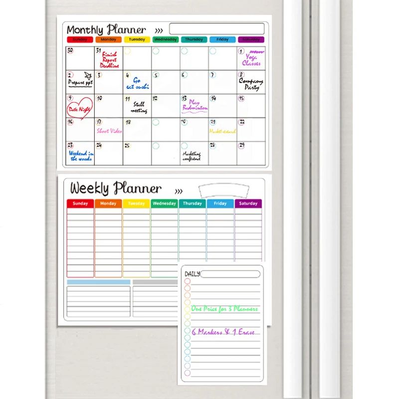 Fridge Sticker Message Board Menu Magnetic Calendar For Fri