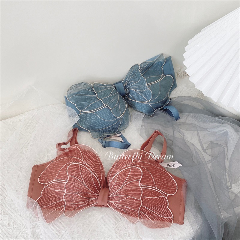 无肩带法式风蕾丝女士调整型文胸