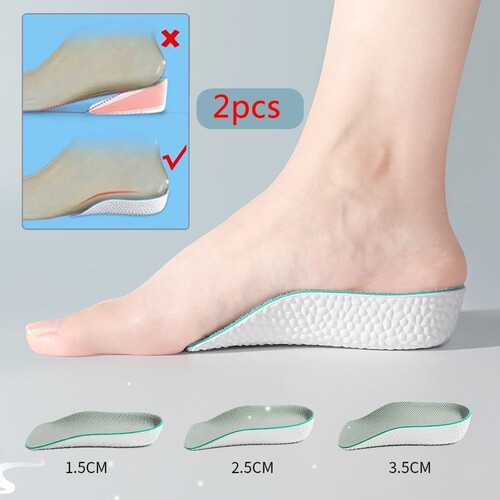 1 Pair Shoe Insoles Breathable Half Insole Heighten Heel Ins