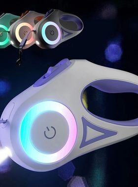 3M 5M Automatic Retractable Dog Leash LED Luminous Leading F