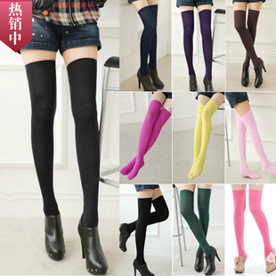 Womens Girls Long Socks Over Knee Thigh High Stockings
