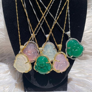 Buddha Pendant Necklace For Women Stainless Steel Jewelry Zi