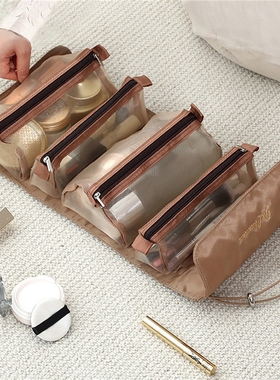 Travel Cosmetic Bag Women Mesh Make Up Box Bags Beautician