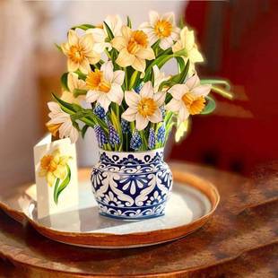 1pc Paper Pop Up Flower Bouquet 3D Greeting Cards ,Mother