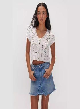 e Openwork Knit ardigan 性感镂空针织开衫