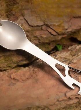 5 In 1 Camping Spork Spoon Multi Tool Copener Cutlery