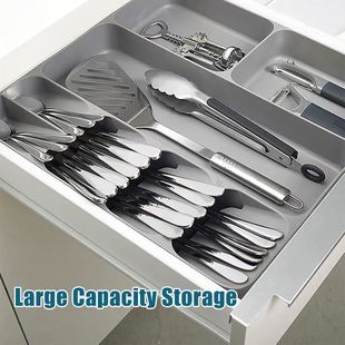 Cutlery Storage Tray Knife Holder Utensils Drawer Organizer