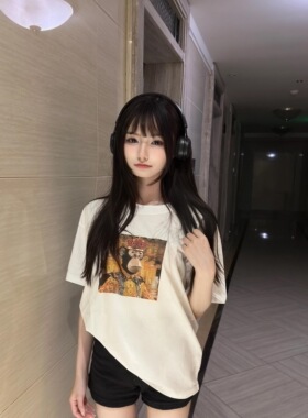 无聊大猩猩BGSC#130纯棉白色落肩直喷春夏男女短袖T恤