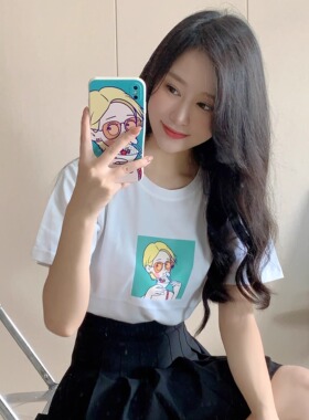 十三白头像#069白色纯棉T恤
