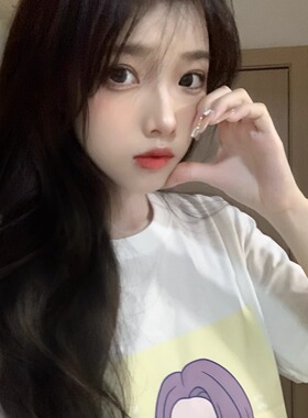 【T】十三白头像046 白色纯棉落肩T恤