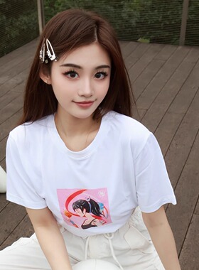 言如【卫稻者】#0921白色纯棉T恤