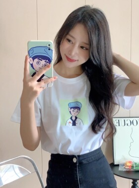 十三白头像#010白色纯棉T恤2