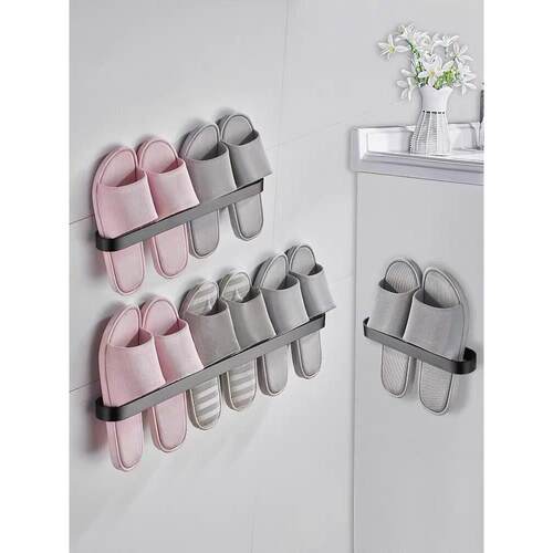 Slipper Rack Towel Hanger Wall-Mounted Shoes Storage Rack P