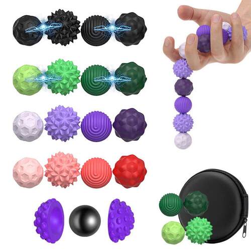 Kid Silicone Magnetic Sensory Balls Fidget Toy Worry Balls A