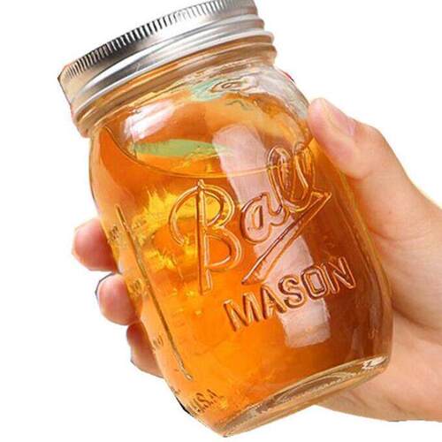 2pcs 500ml Ball Wide Mouth Mason Jars with Airtight lids