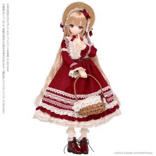 Azone柚叶猫耳玫瑰红裙金发
