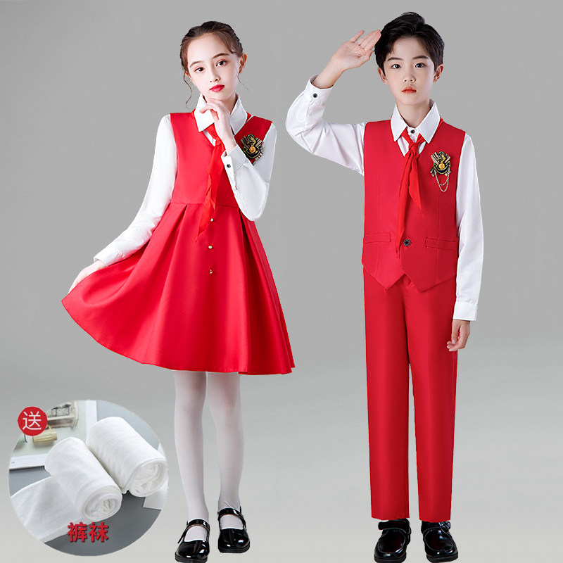 小学生红领巾合唱服套装2022