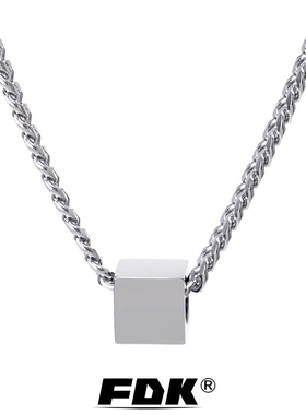 FDK王一博街舞同款方块项链可定制毛衣链可项链男女潮嘻哈卫衣链