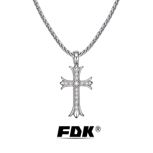 十字架吊坠男士嘻哈项链男款潮流链子配饰男生潮牌百搭长款毛衣链