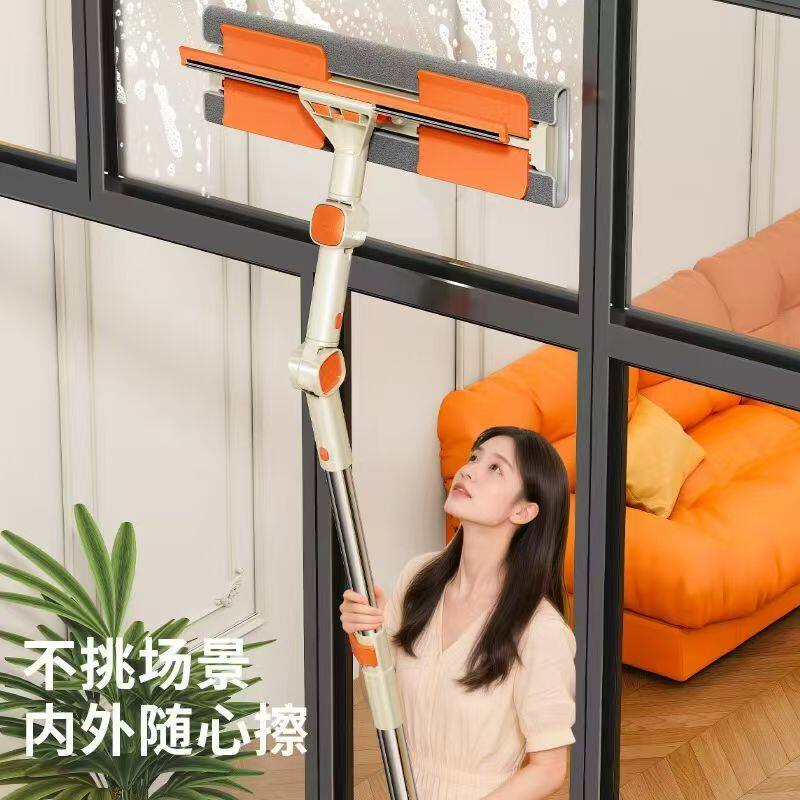 2026新款擦玻璃神器高层窗外家政专用加长伸缩杆双面擦窗户刮水板